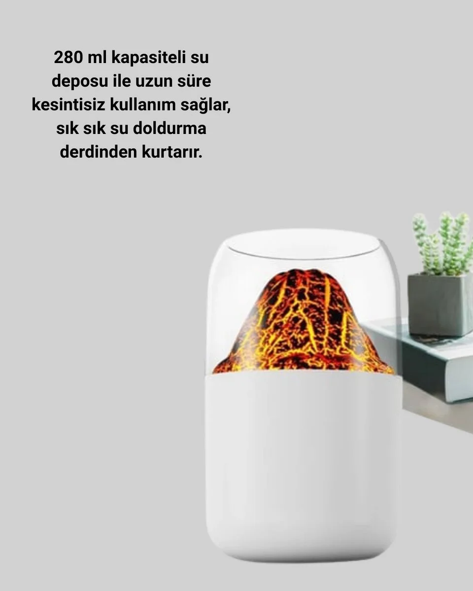 Volkanik Tasarımlı LED Işıklı Ultrasonik Nemlendirici
