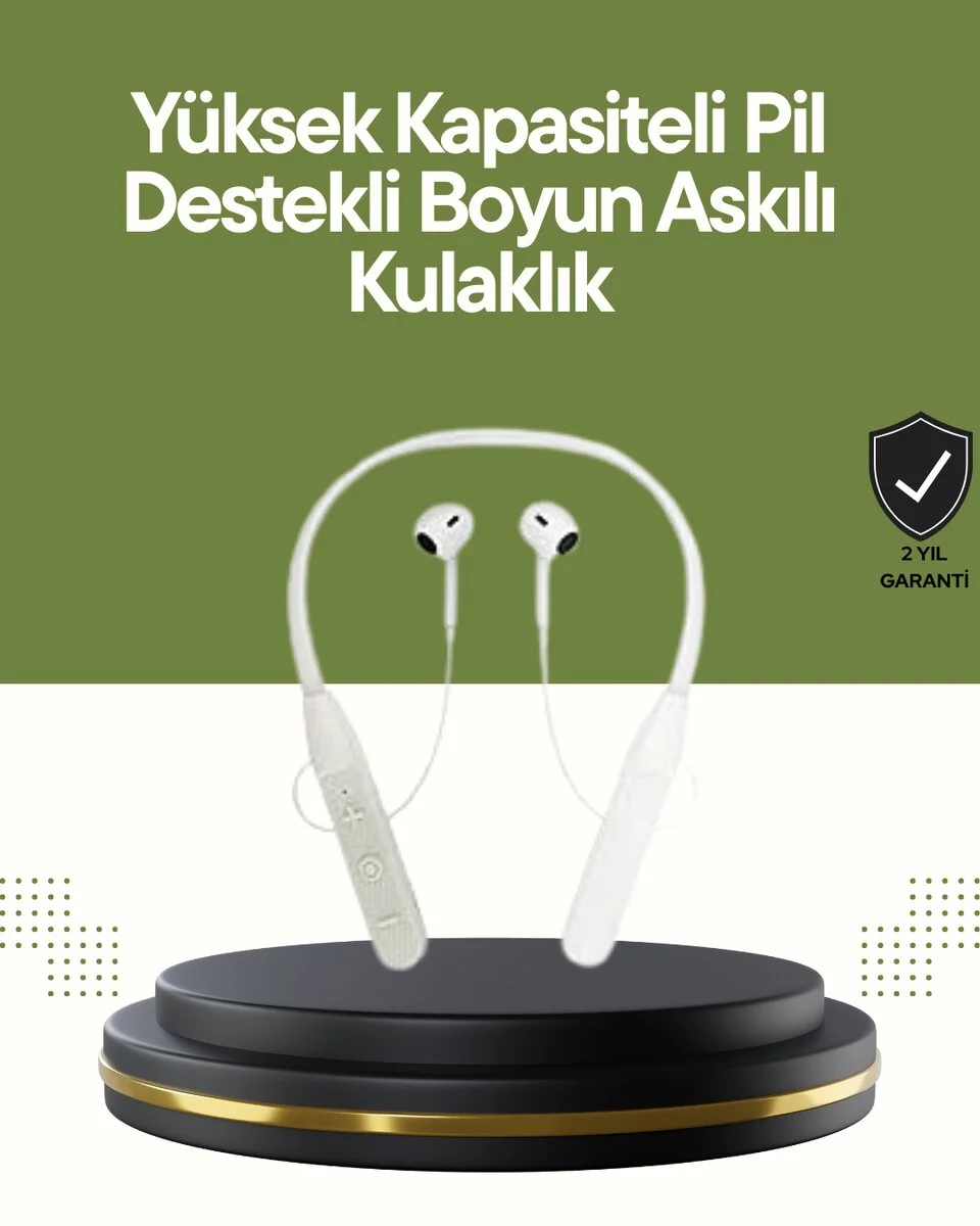 Spor ve Günlük Kullanım İçin 100 Saatlik Kablosuz Kulaklık