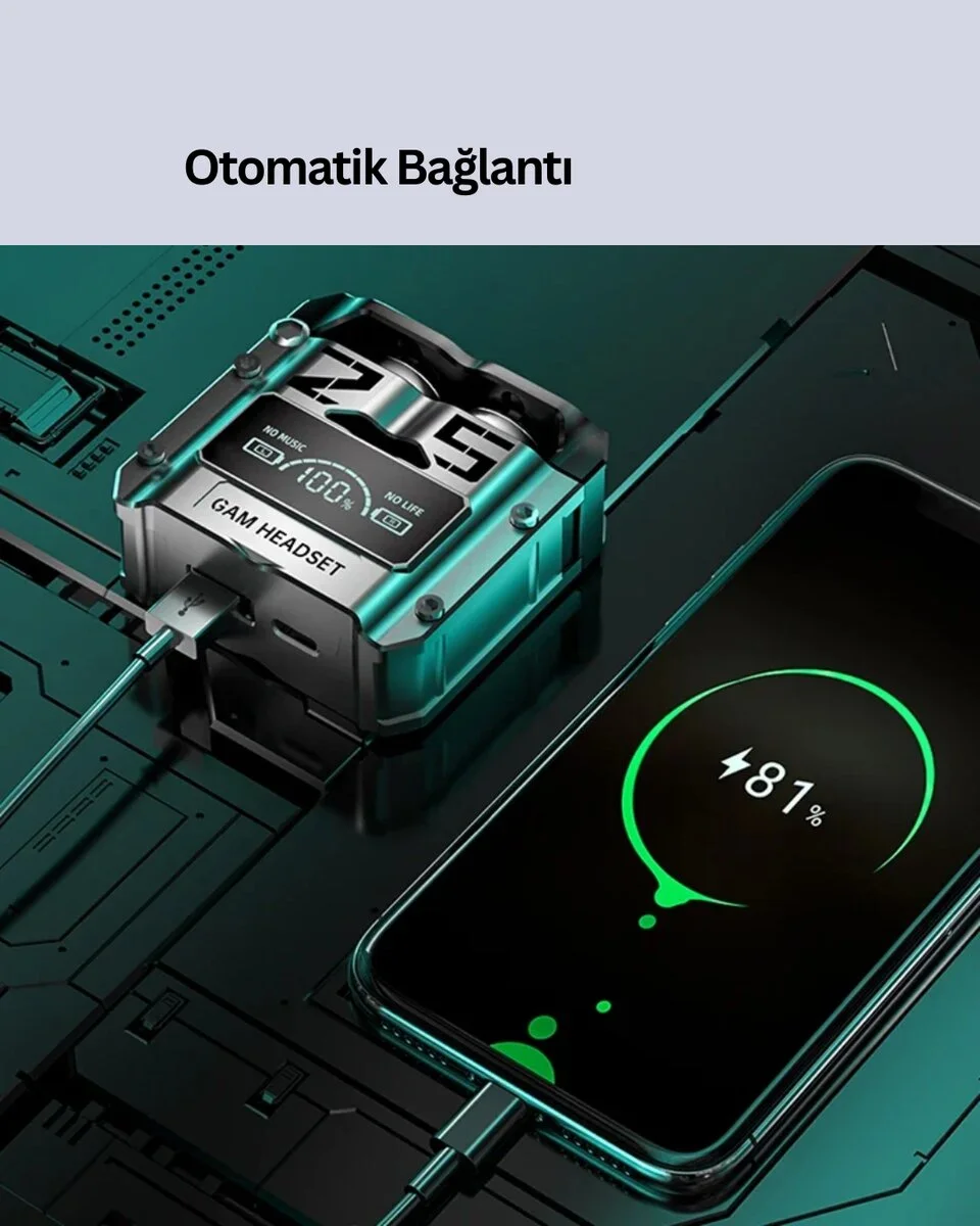 Şarj Kutulu Kablosuz Bluetooth Kulak İçi Spor Kulaklık