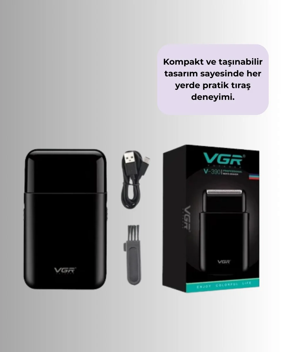 Kart Tasarımlı Şarjlı Tıraş Makinesi | 2 Başlıklı Hassas Kesim