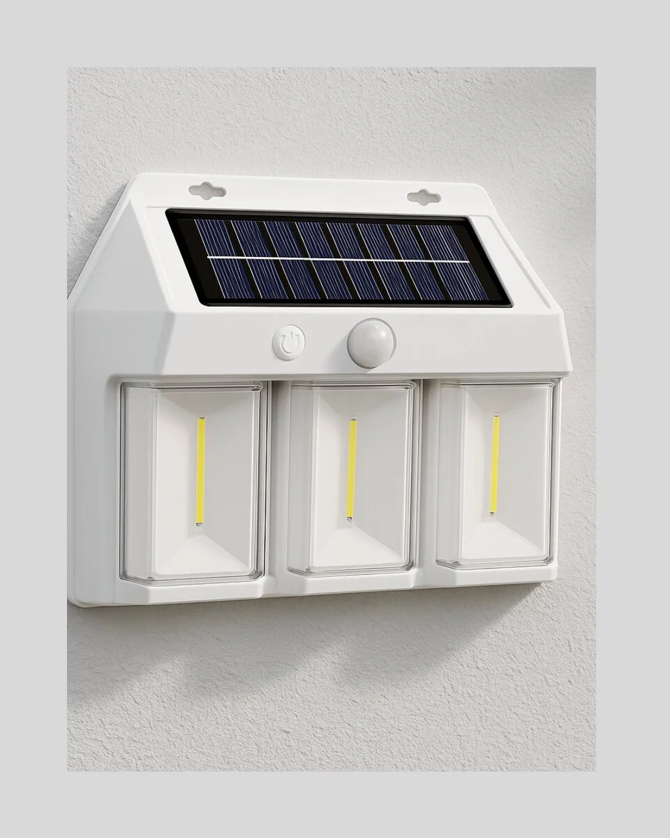 Dış Mekan Solar Duvar Lambası – 120° Hareket Algılama 3 Işık Modu