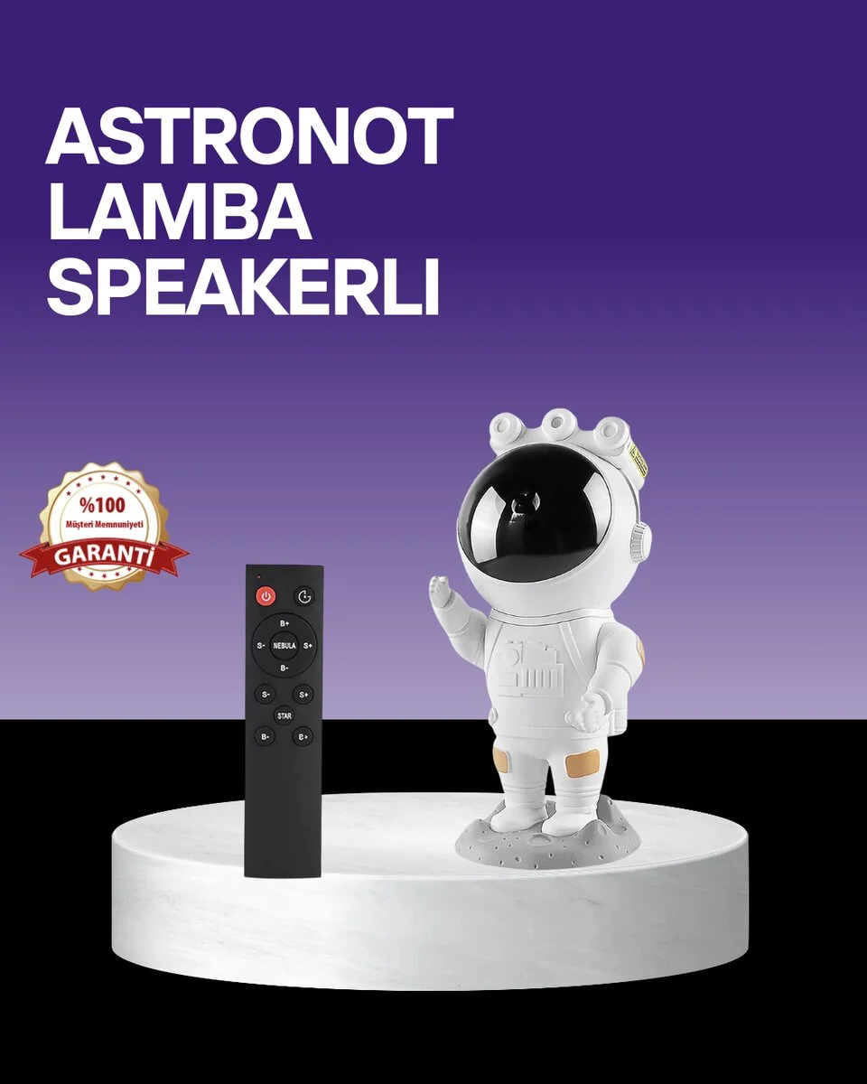 Dekoratif ve Fonksiyonel Astronot Projeksiyon Aydınlatma