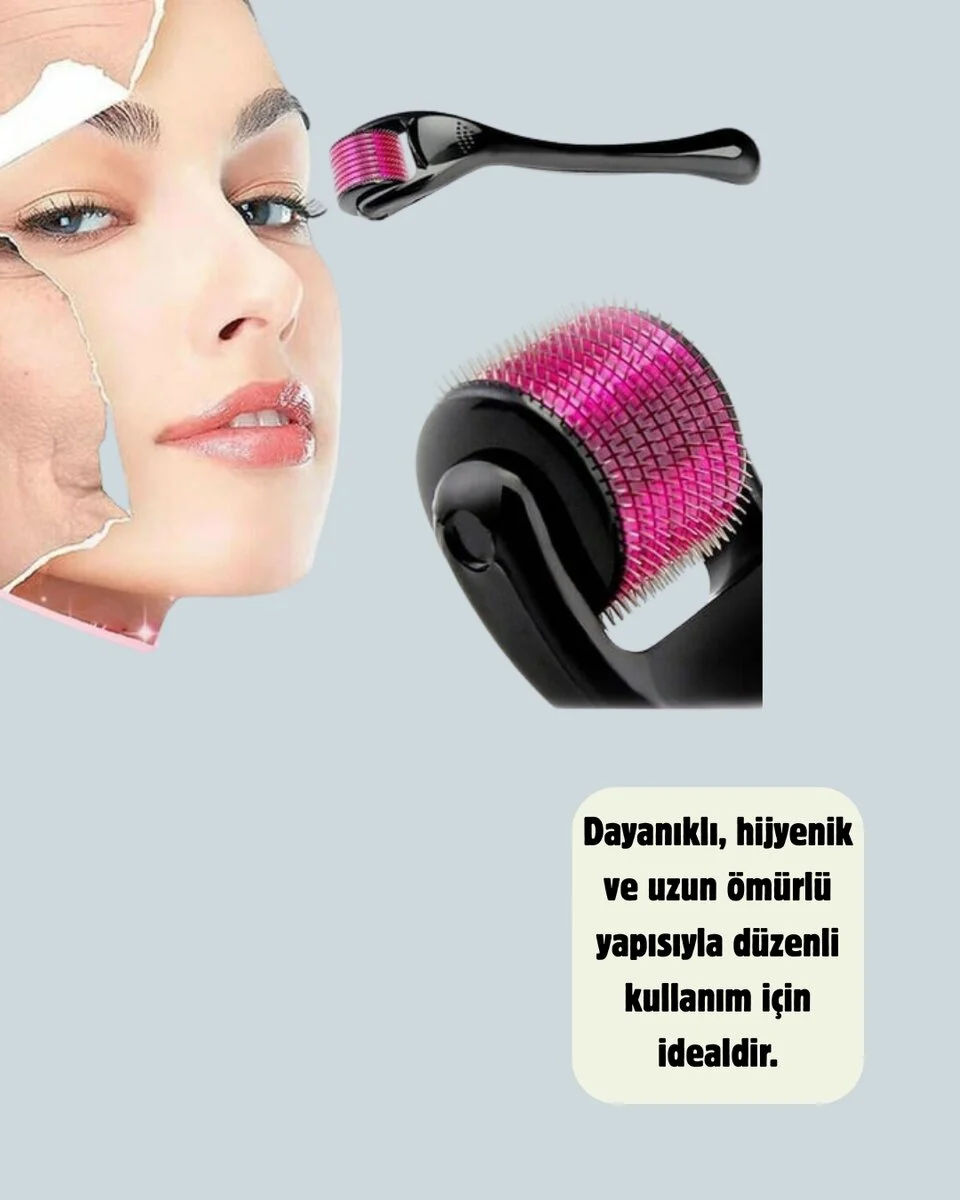 Dermaroller 1 mm Akne İzleri ve Çatlak Giderici Cilt Bakım Aleti