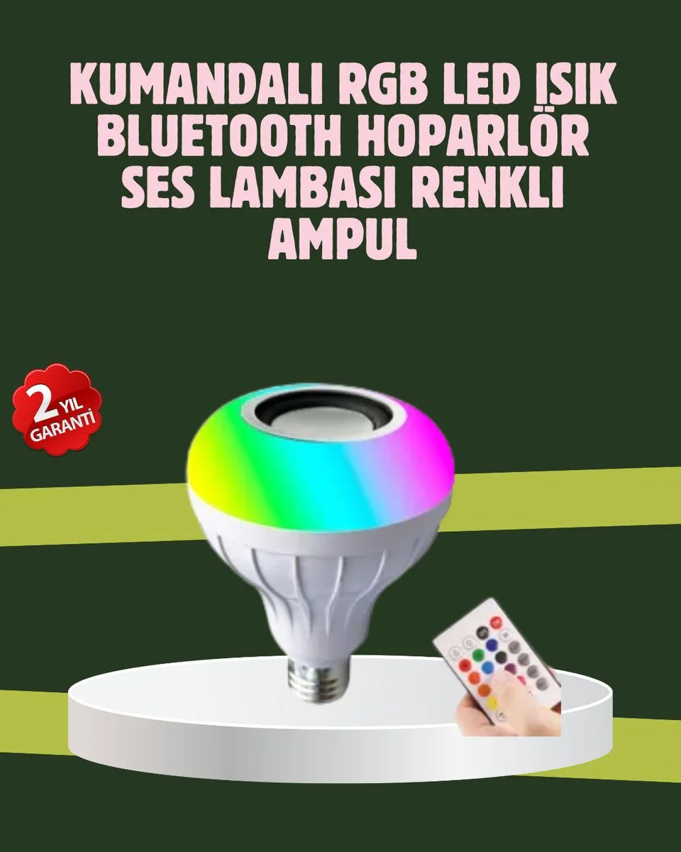 Hoparlörlü LED Ampul – Ev ve Ofis İçin Akıllı Aydınlatma Çözümü