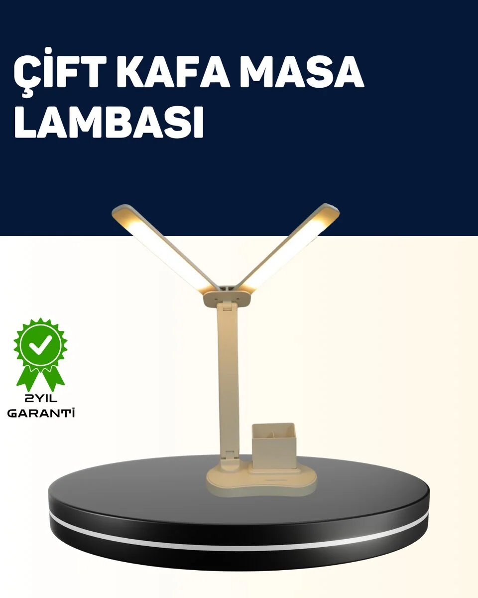 Ayarlanabilir Kısılabilir LED Masa Lambası | Entegre Kalemlik ve Telefon Tutucu Özellikli
