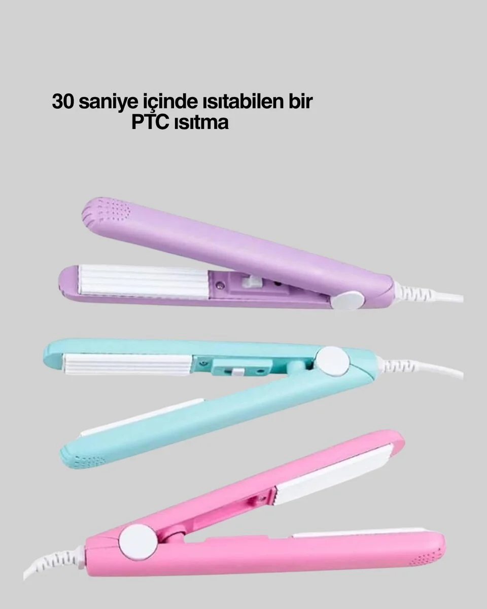 Seramik Kaplamalı Saç Hasarını Azaltan Kısa Saçlara Uygun Bukle Maşası