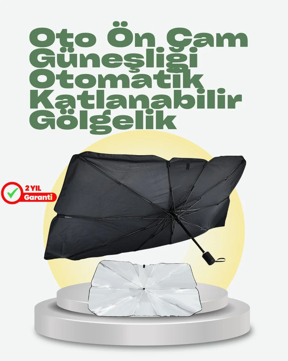 Katlanabilir Oto Güneşlik – Pratik Dayanıklı UV Koruyucu Tasarım