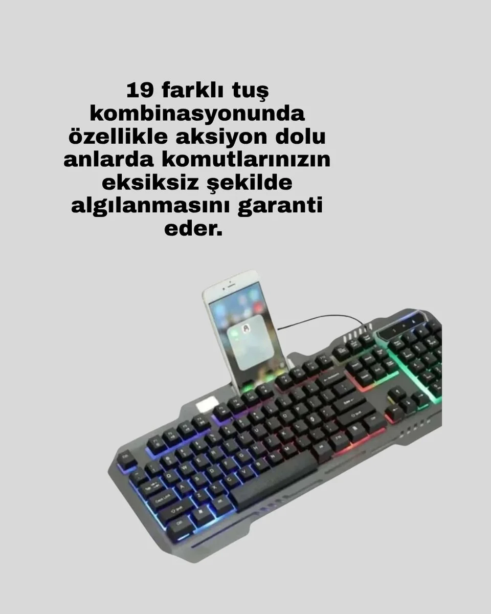 Gaming Klavye Mouse – Çatışmasız Tuş Hızlı Tepki Süresi