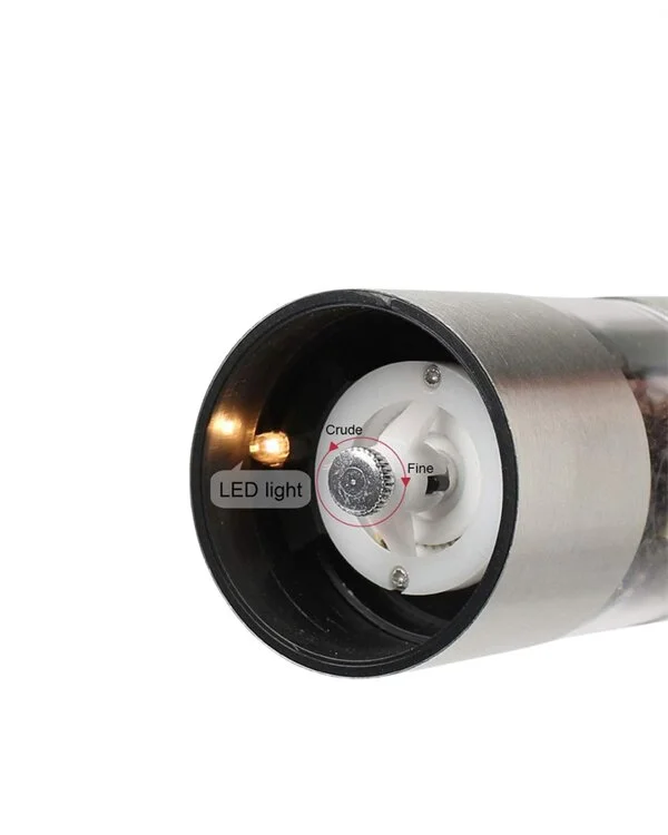 Pil İle Çalışan Elektrikli Baharat Öğütme Cihazı Ergonomik Şeffaf Gövde