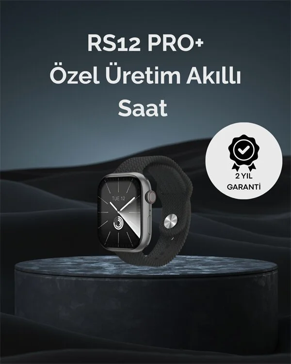 RS12 PRO+ 2025 Serisi Uzun Şarj Süreli Garantili Full Ekranlı Özel Üretim Akıllı Saat – 2GB Hafıza AMOLED GPS Sesli Arama