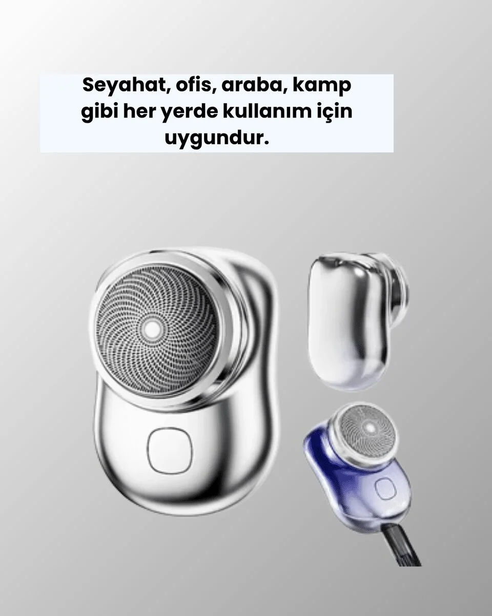 Cep Tipi Elektrikli Tıraş Makinesi – Güçlü Sessiz Su Geçirmez ve Ultra Taşınabilir
