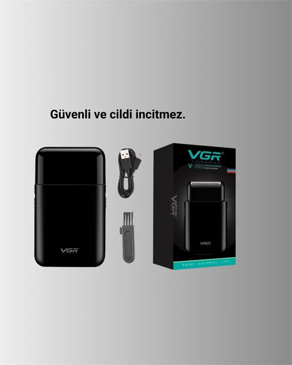 ABS Gövdeli Süper İnce Elektrikli Sakal Kesici – 45 dk Kablosuz Kullanım Yanak Makası Dahil