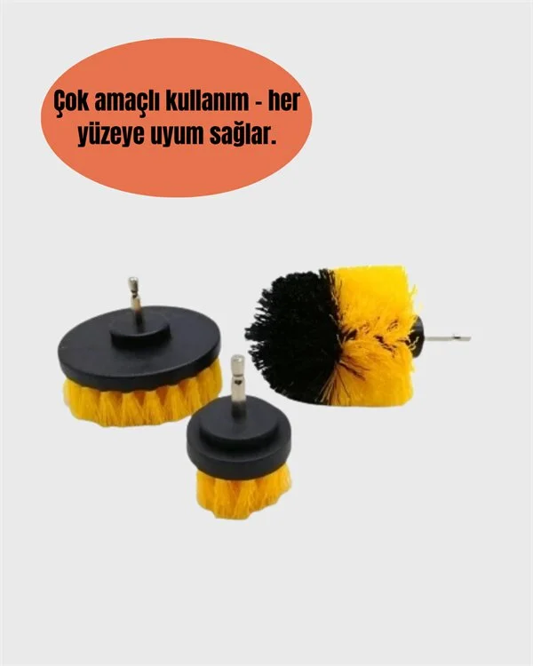 Derinlemesine Temizlik İçin Dayanıklı Kıllı Matkap Fırçası Başlığı