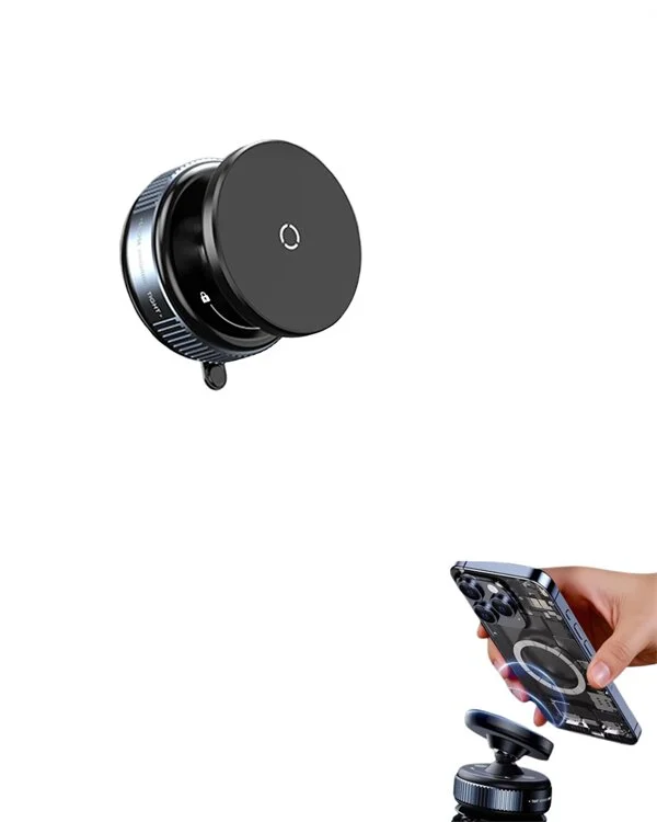 Güçlü Manyetik Tutuşlu 360° Döner Araç Telefon Tutucu – Vakumlu Montajlı
