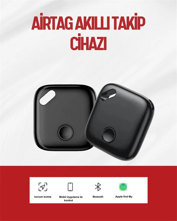 iOS & Android Uyumlu Smart Tag | Uzun Pil Ömrü | Bul Uygulaması ile Entegre Akıllı Takip Cihazı