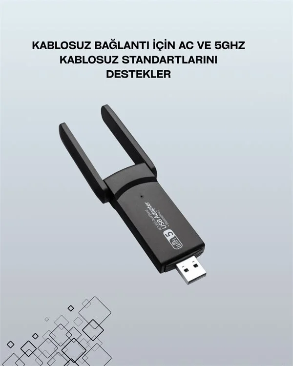Realtek Chipsetli 5G Destekli Yüksek Hızlı Ağ Adaptörü