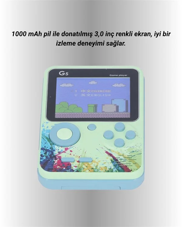 G5 Game Box Retro Mini Oyun Konsolu – 500 Dahili Oyun