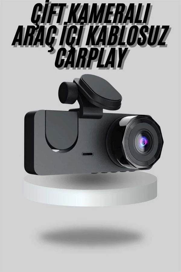 Araç İçi Dikiz Kamerası Sürüş Kaydedici 3 Lensli DVR Kamera