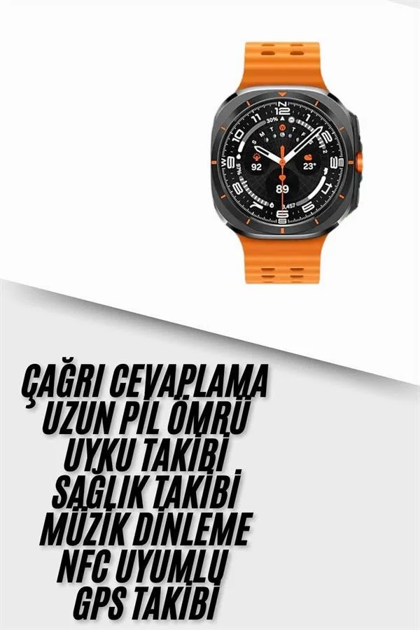 Yeni Nesil Çağrı Cevaplayabilen 47 MM Titreşimli Çok Fonksiyonlu Akıllı Saat