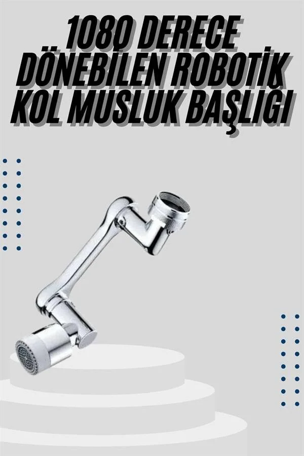 Mutfak Musluk Başlığı 1080 Derece Dönebilir Oynar Başlıklı Musluk Aparatı