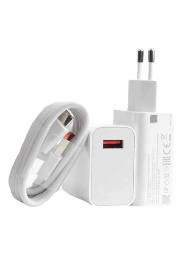 Beyaz Ultra Plus Hızlı Şarj Seti Şarj Adaptörü ve Kablosu 67W