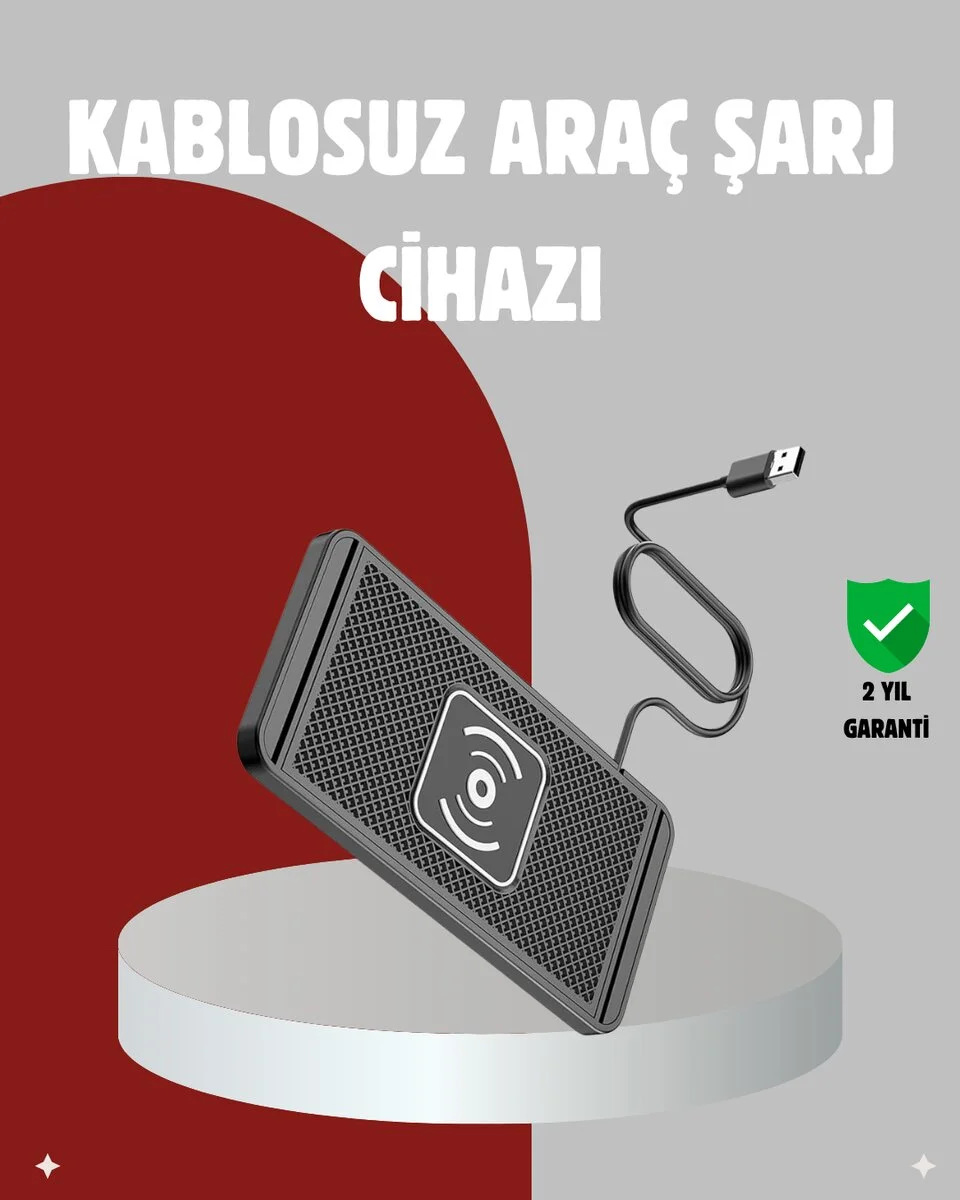 Hızlı Kablosuz Araç Şarj Cihazı – Manyetik Pad Aşırı Isınma Korumalı