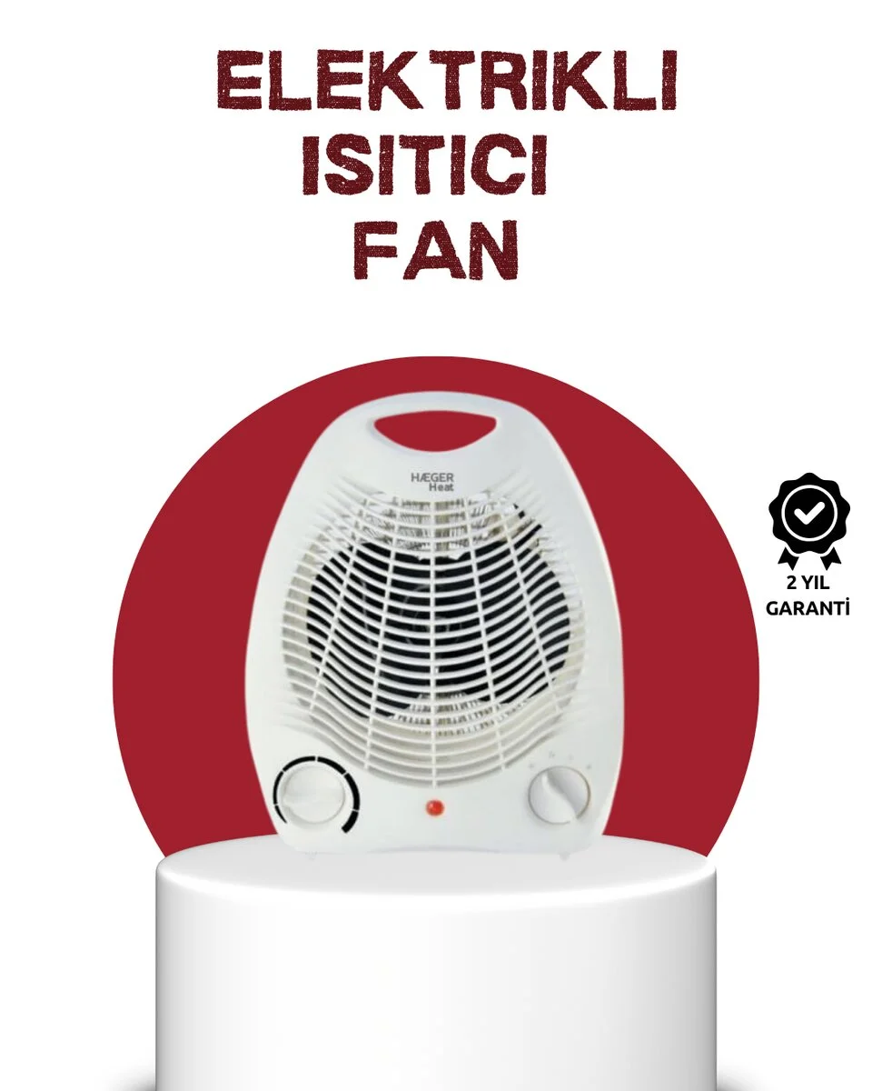 2000W Taşınabilir Elektrikli Fanlı Isıtıcı – Hızlı Isınma Kompakt Boy