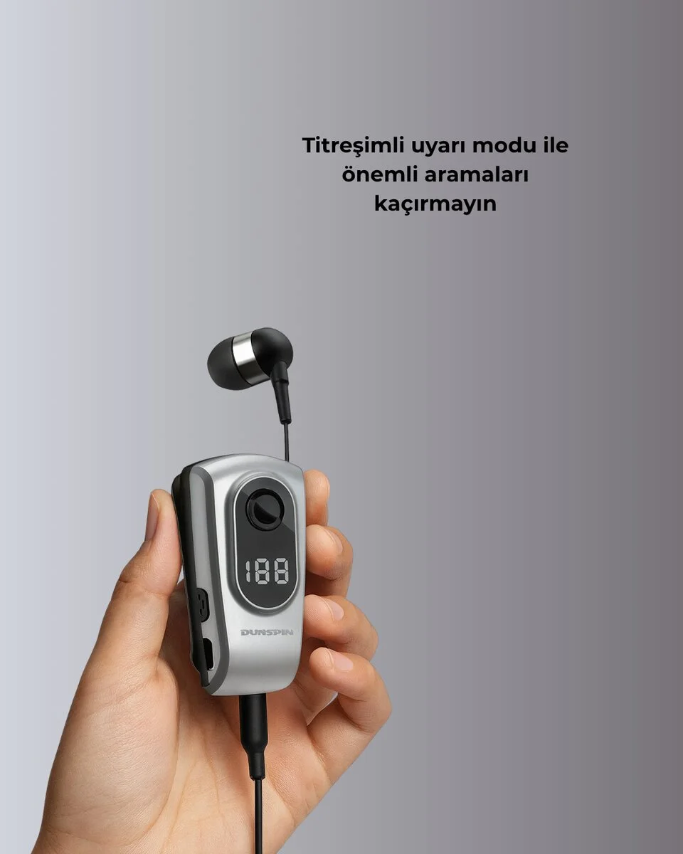 Kablosuz Bluetooth 5.2 Kulaklık – Titreşimli Uyarı ve Uzun Pil Ömrü