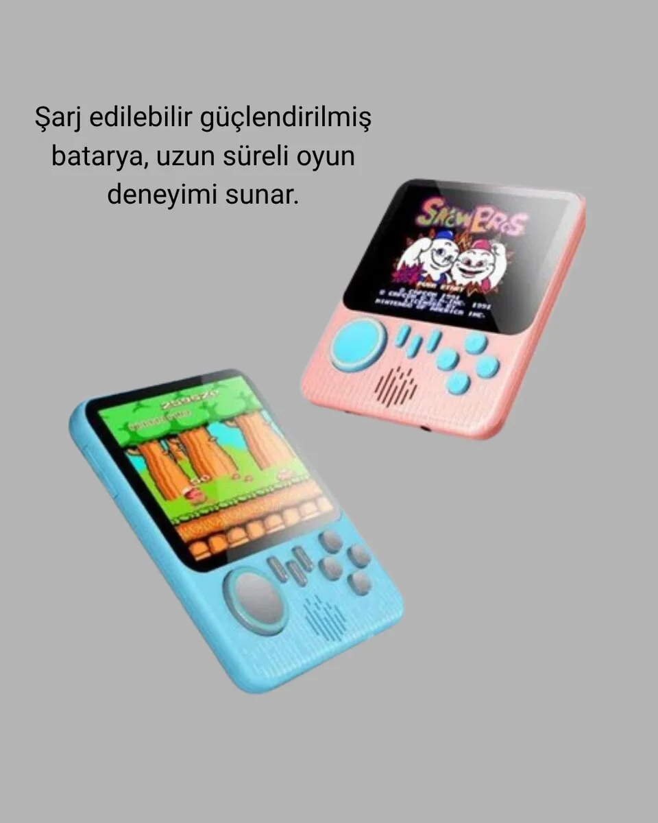 Retro Oyun Konsolu – 3.5 İnç Ekran 666 Klasik Oyun TV Bağlantılı