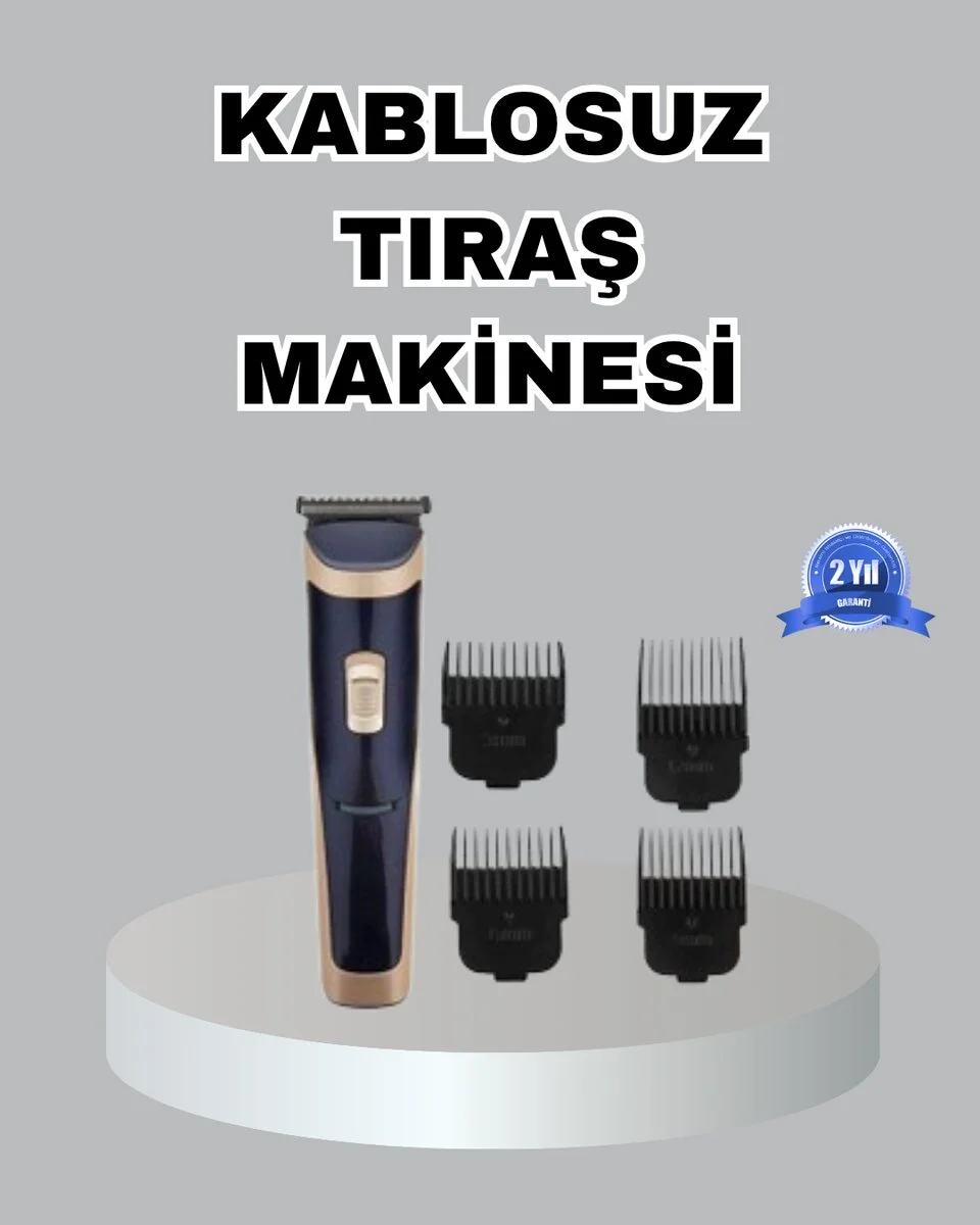 Çelik Bıçaklı Unisex Şarjlı Tıraş Makinesi – Sessiz Motor Kablosuz ve Ayarlanabilir