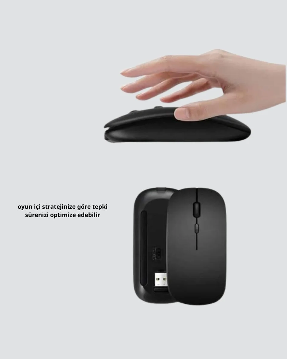 Kablosuz Oyuncu Mouse – Anlık DPI Geçişi Gelişmiş Sensör Hassas ve Akıcı Kontrol