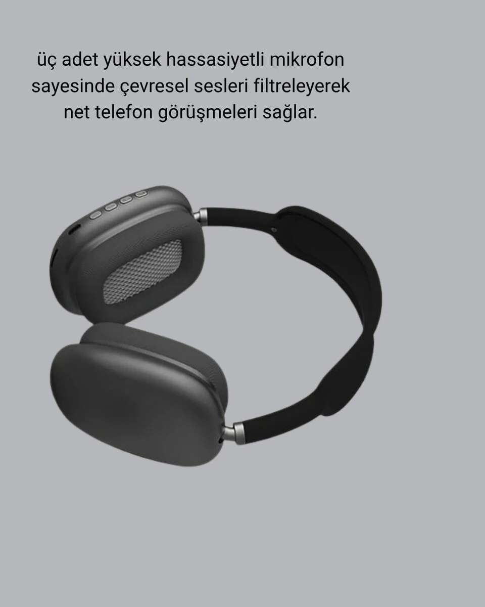 Bluetooth 5.0 Kulak Üstü Kulaklık – Gürültü Engelleme Uzamsal Ses Hızlı Şarj
