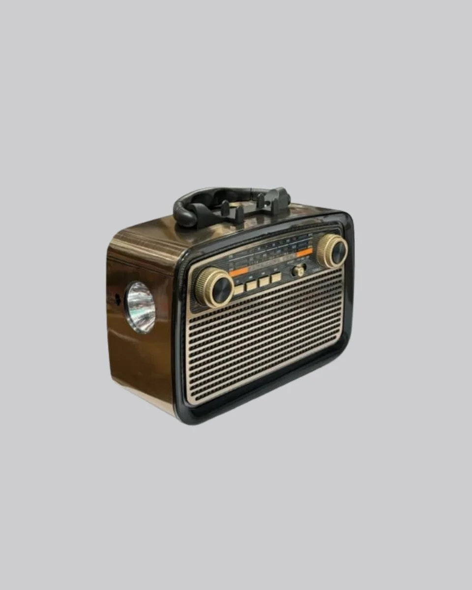 Bluetooth’lu LED Işıklı Nostaljik Müzik Kutusu – Ahşap Dokulu Vintage Tasarım ve Yüksek Ses Kalitesi