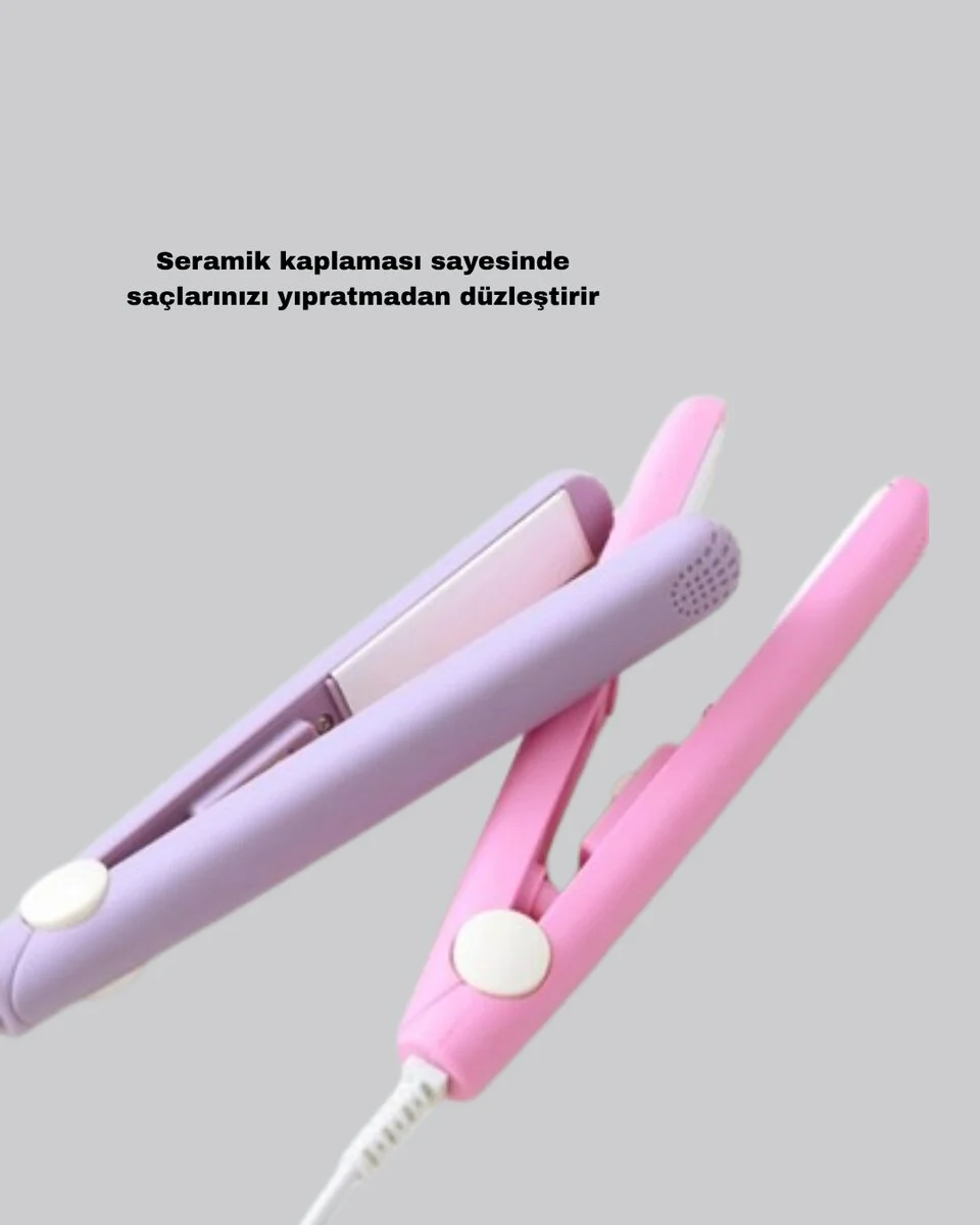 Seyahat Tipi Mini Saç Düzleştirici – Seramik Kaplama Hızlı Isınma Kompakt Tasarım