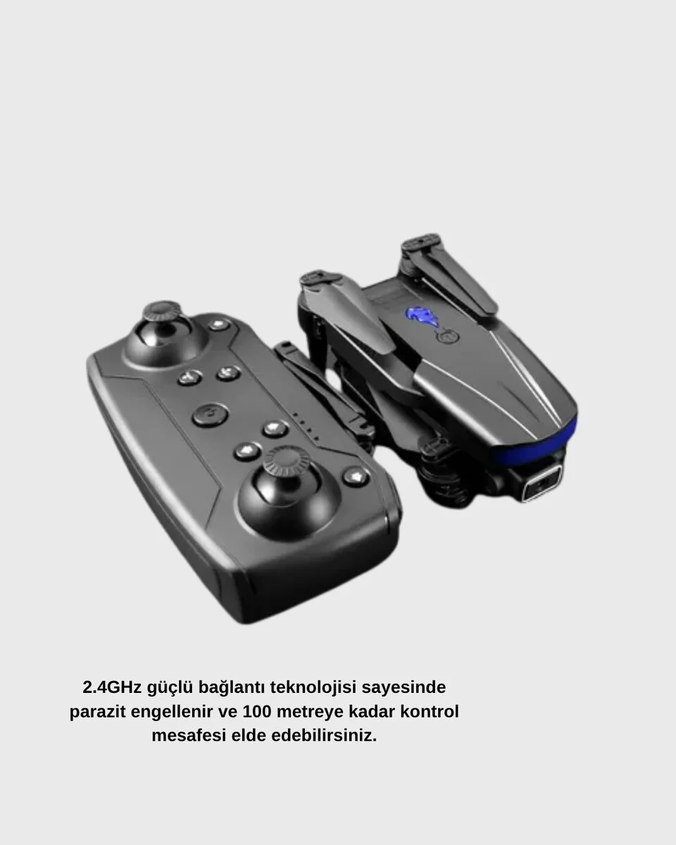 Wi-Fi Bağlantılı 4K Drone Katlanabilir ve 360° Takla Özellikli