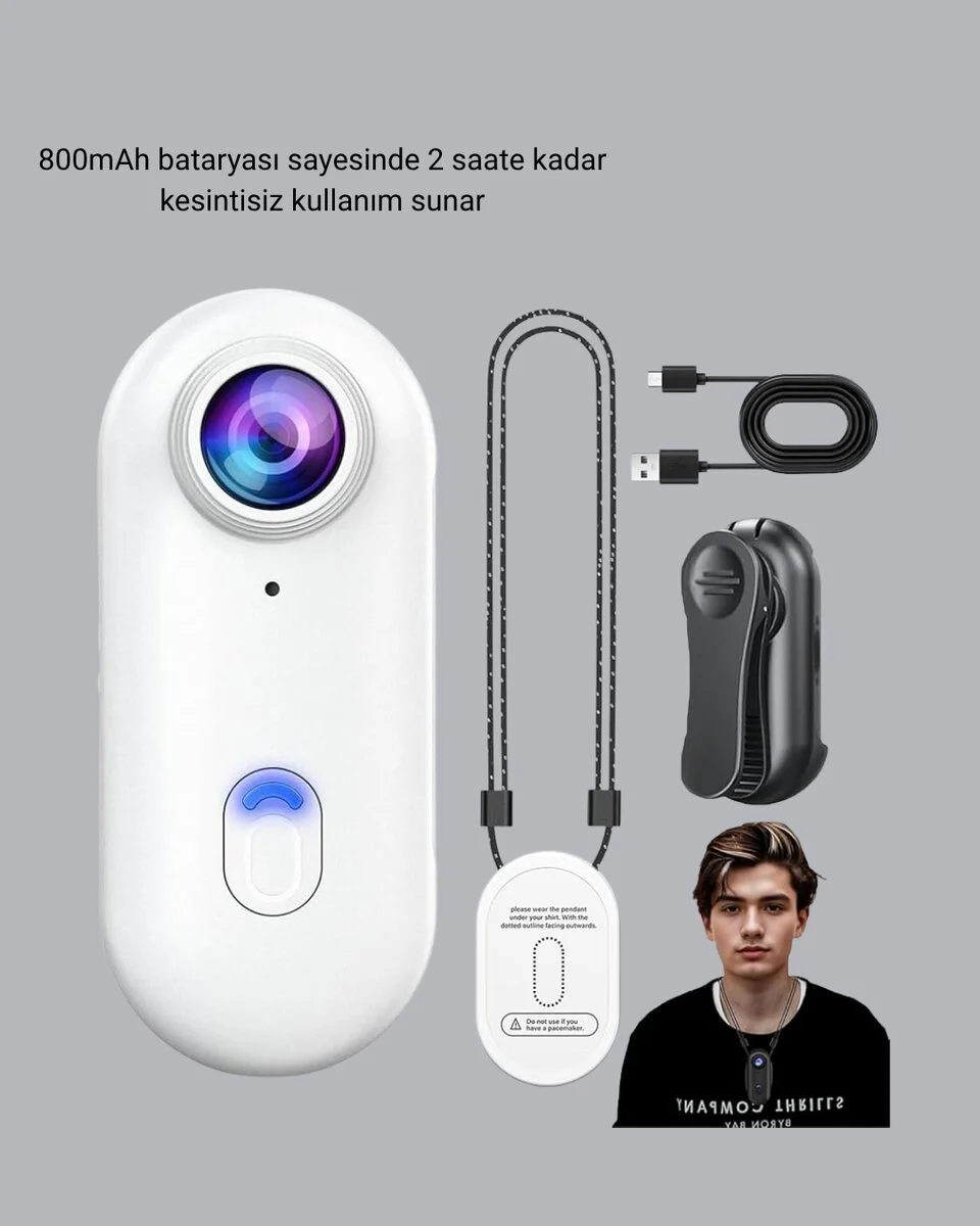 Kompakt 1080P Aksiyon Kamerası Suya Dayanıklı WiFi ve 120° Geniş Açı