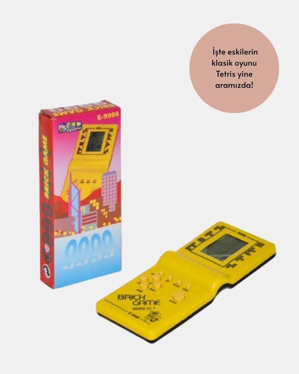 Taşınabilir Tetris Oyunu El Konsolu – Dayanıklı Plastik Pil ile Çalışan Retro Oyun Aleti