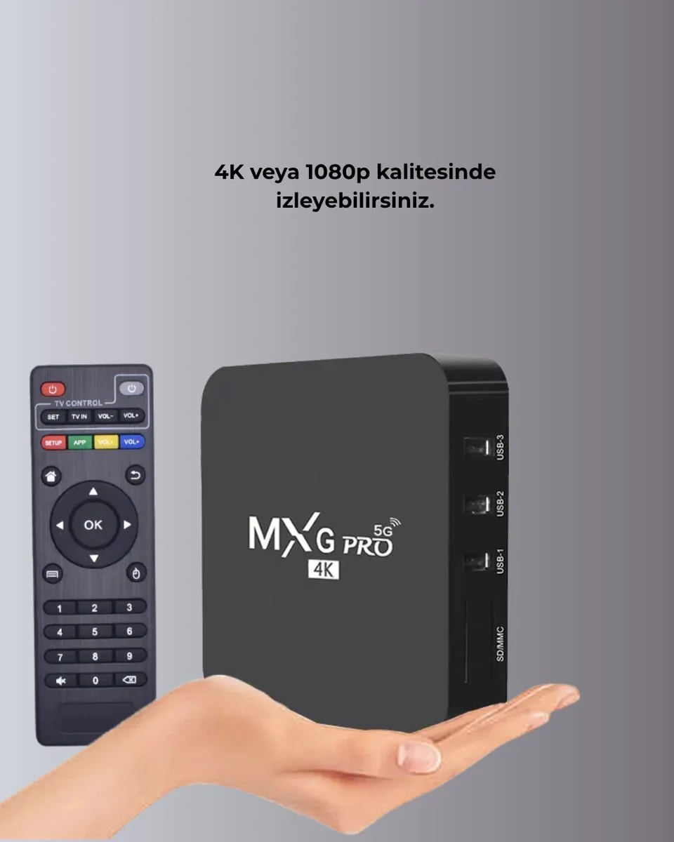 4K Ultra HD TV Box – 2GB RAM 16GB Hafıza Android Akıllı Medya Oynatıcı