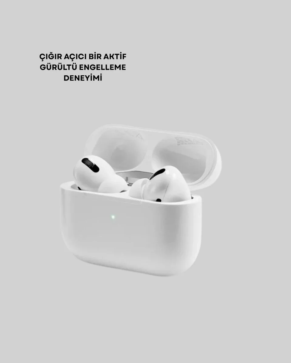 Aktif Gürültü Engelleyici Kablosuz Bluetooth Kulaklık – Şarj Kutulu Uzun Ömürlü