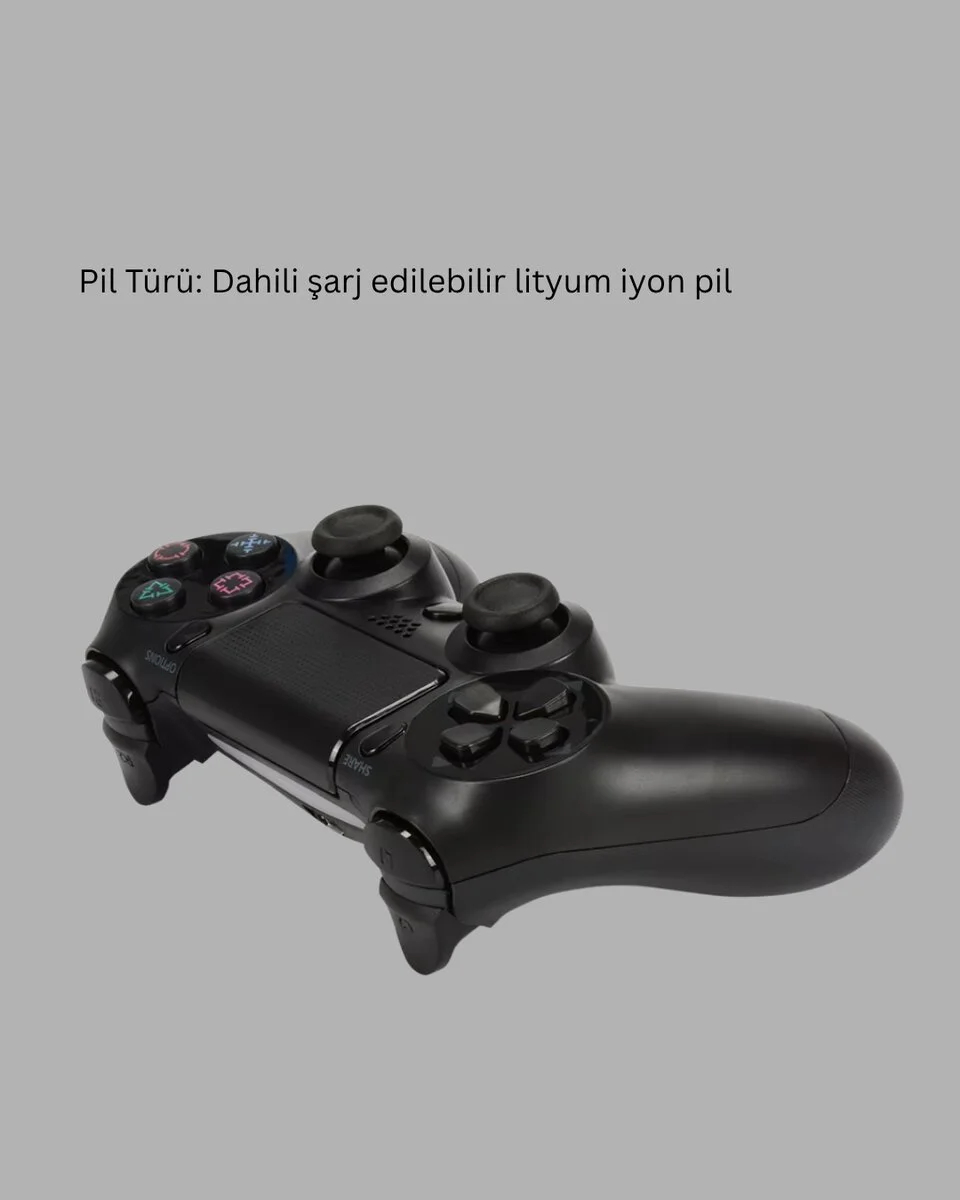 Kablosuz PS4 Oyun Kolu – Çift Titreşimli Motor Uzun Pil Ömrü ve Hassas Kontrol