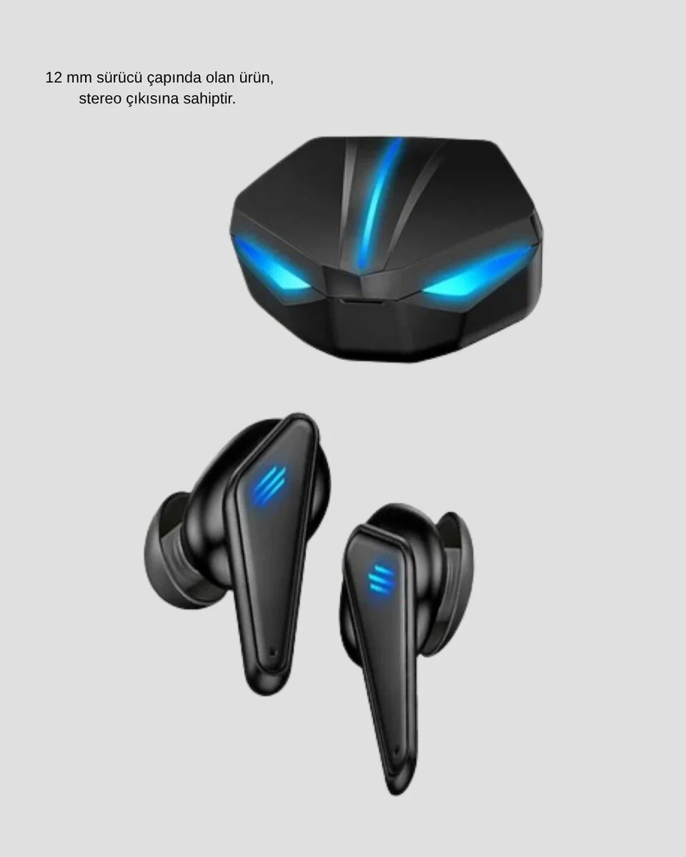 Oyuncu Bluetooth Kulaklık Tam Kablosuz Stereo LED Işıklı