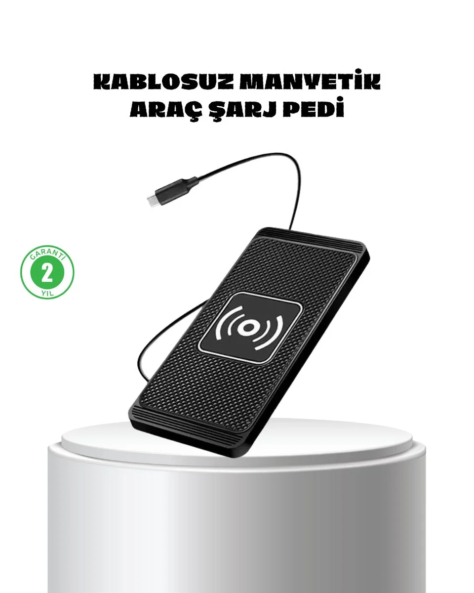 Manyetik Kablosuz Şarj Pedi 15W Hızlı Şarj Kaymaz Silikon Qi Destekli