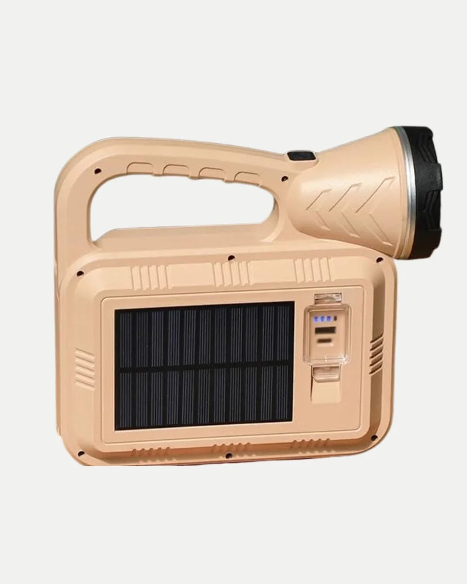 Solar Alev Işığı COB Teknolojili Taşınabilir El Feneri ve Kamp Lambası