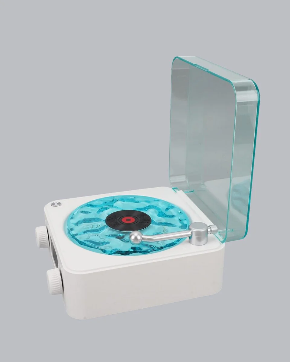 Gece Lambası Stereo Bluetooth Hoparlör Dijital Saatli Vintage Tasarım Çok Fonksiyonlu