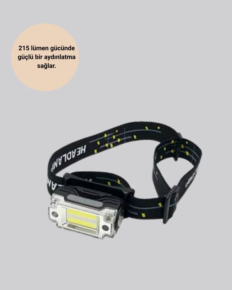 USB Şarjlı Mini LED KAFA Feneri 50m Odak 150m Geniş Aydınlatm