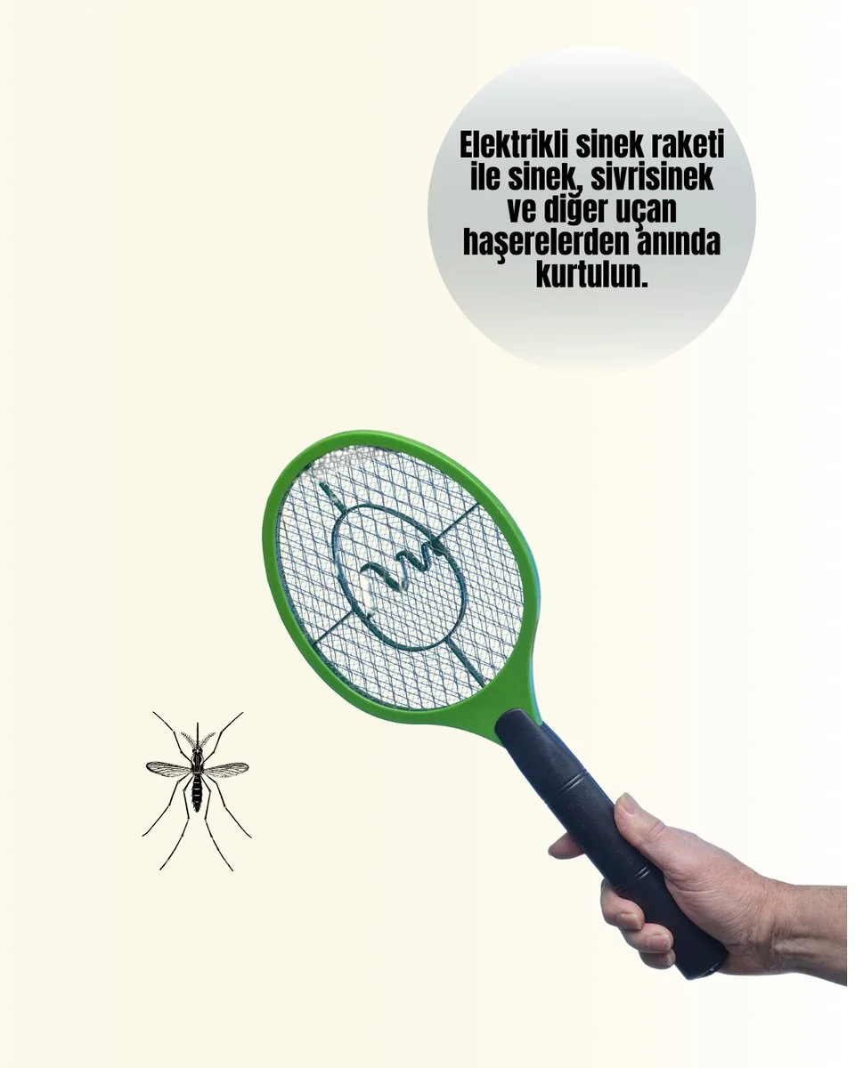 Elektrikli Sinek Raketi | Yüksek Voltajlı Güvenli ve Taşınabilir