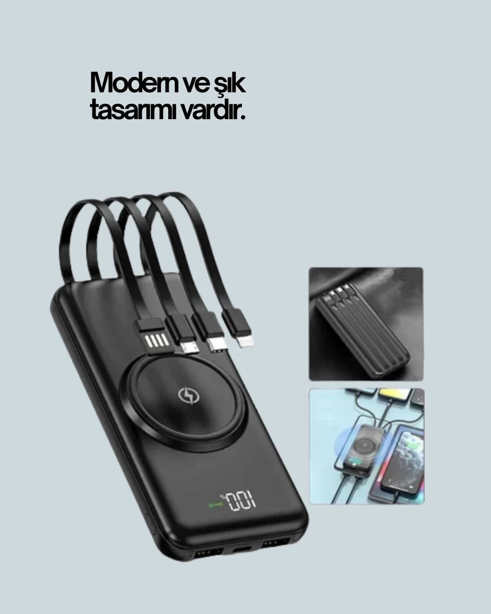 Akıllı Koruma Sistemli Powerbank – Hızlı Güvenli ve Modern