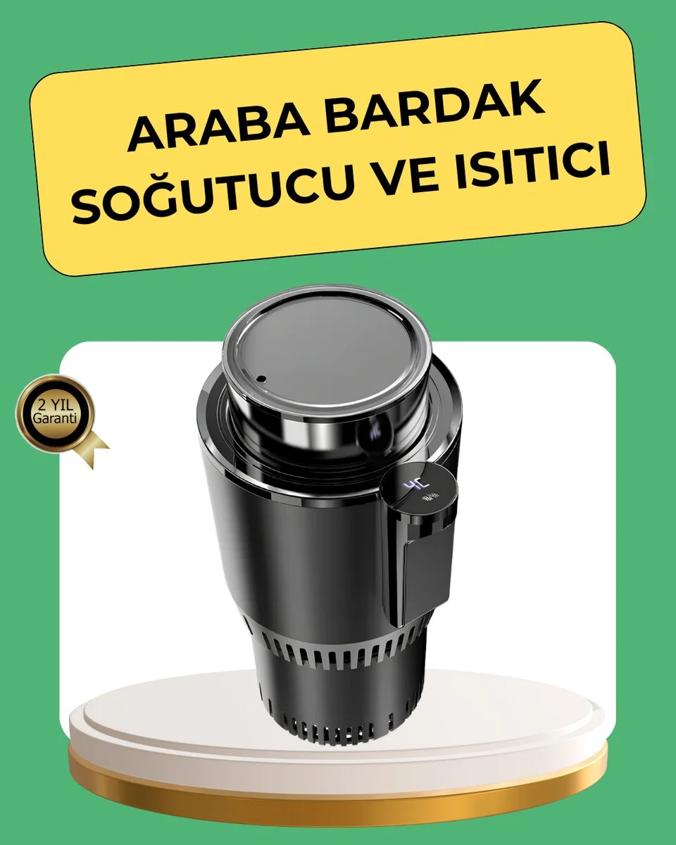 Isıtma Soğutma Özellikli Araç Bardaklığı Çakmak Girişli Akıllı