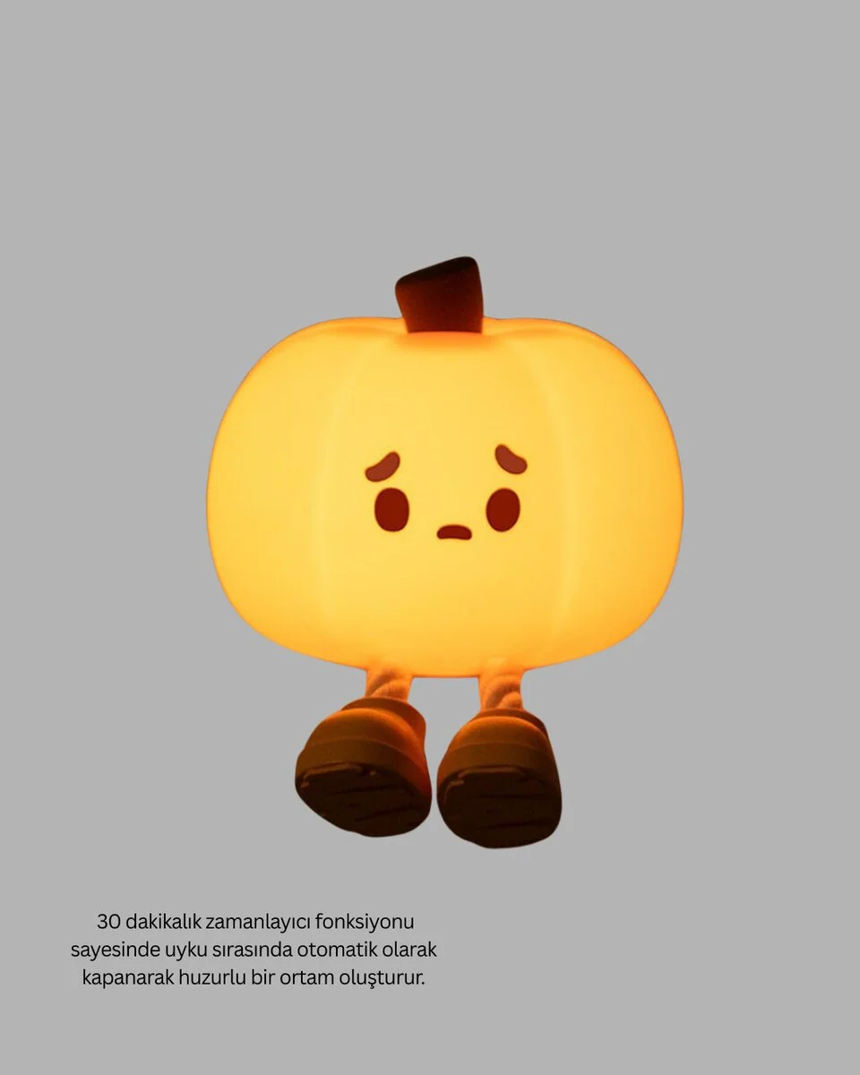 Silikon Pumpkin Night Light Telefon Tutuculu LED Lamba