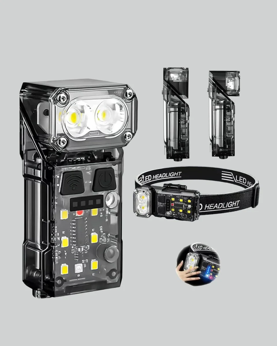 3 Fonksiyonlu LED Far El Feneri Çalışma Lambası Uzun Pil Ömürlü